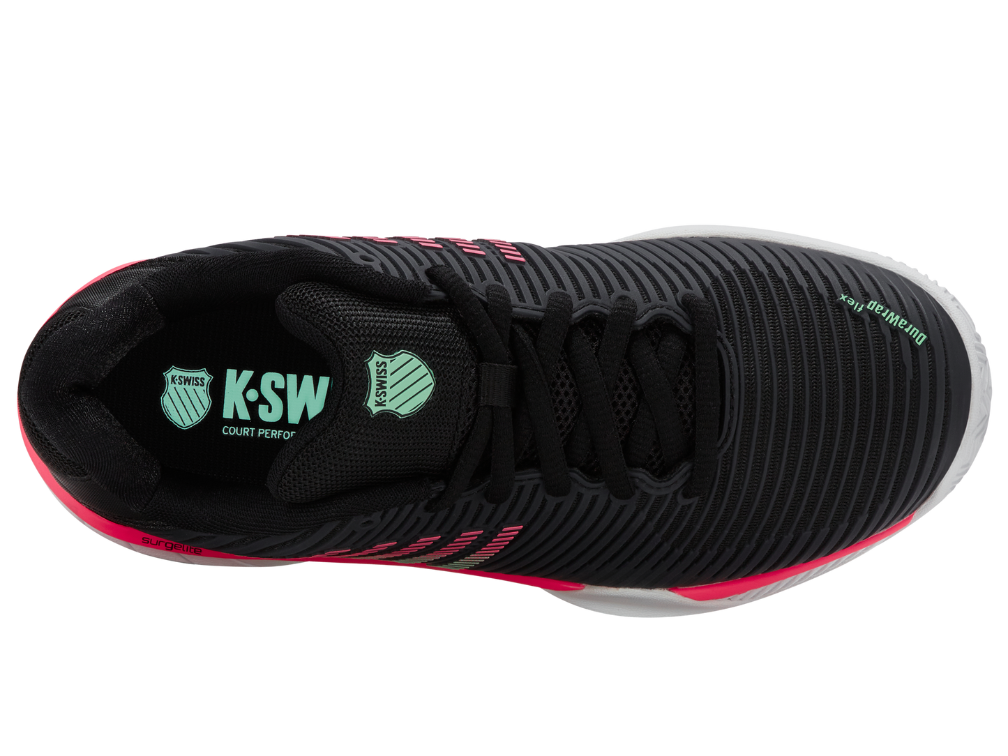 96614-037-M | HYPERCOURT EXPRESS 2 CLAY | BLACK/WHITE/NEON MINT