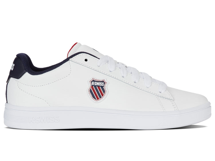 04412-983-M | COURT SHIELD II | WHITE/PEACOAT/SAMBA RED