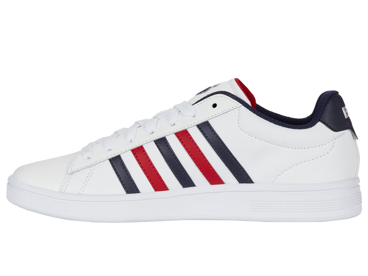 04413-983-M | COURT TIEBREAK II | WHITE/PEACOAT/SAMBA RED