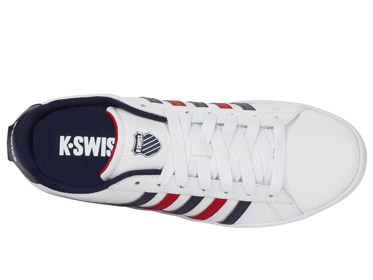 04413-983-M | COURT TIEBREAK II | WHITE/PEACOAT/SAMBA RED
