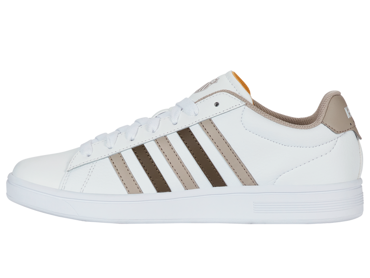 04413-986-M | COURT TIEBREAK II | WHITE/TAUPE/TEAK/JURASSIC GOLD