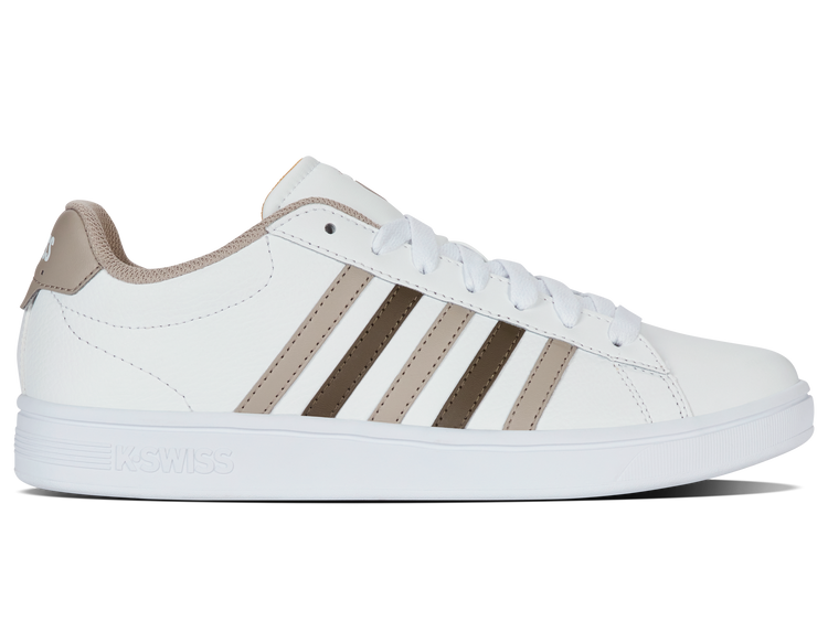 04413-986-M | COURT TIEBREAK II | WHITE/TAUPE/TEAK/JURASSIC GOLD