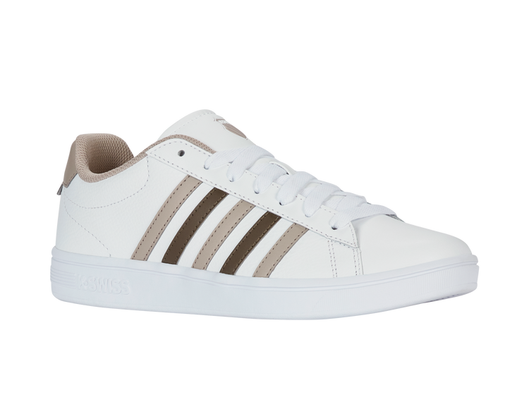 04413-986-M | COURT TIEBREAK II | WHITE/TAUPE/TEAK/JURASSIC GOLD