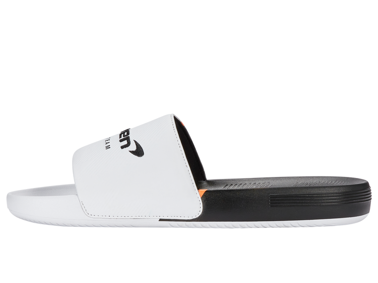 04422-196-M | SLIDE SANDAL X MCLAREN F1 TEAM | WHITE/BLACK/PAPAYA