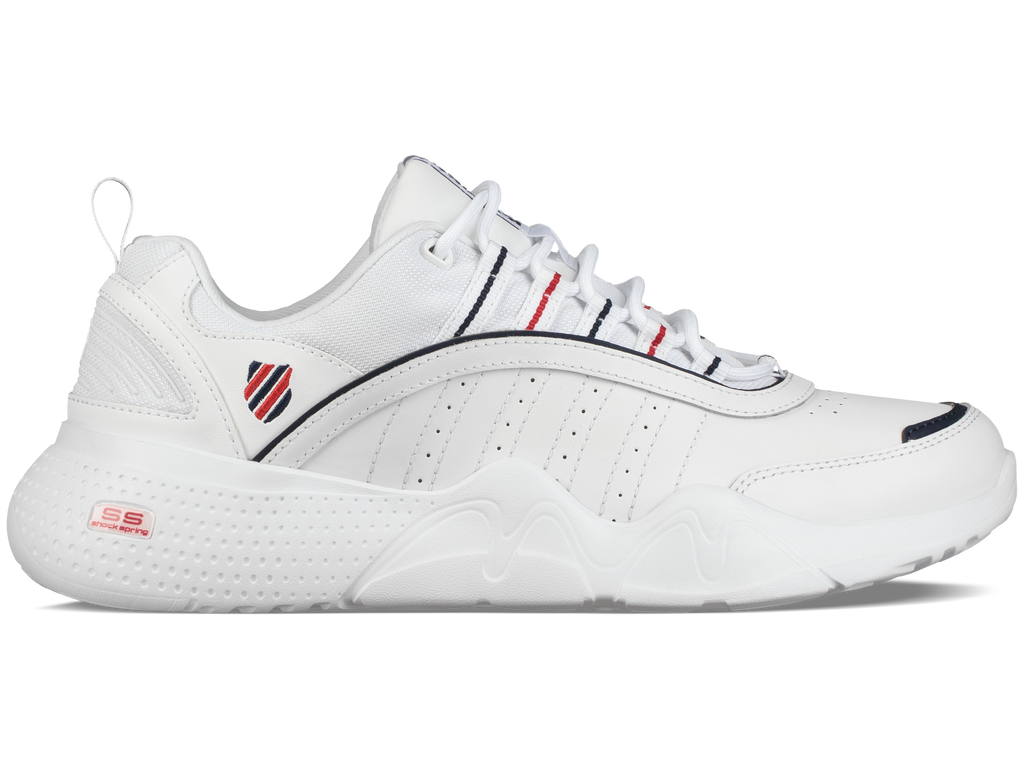 06398-159-M | MENS CR-CASTLE | WHITE/NAVY/RIBBON RED