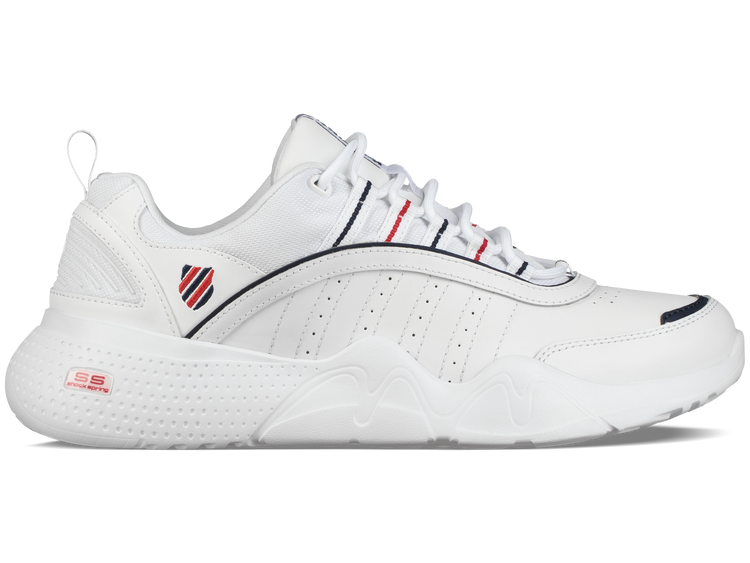 06398-159-M | MENS CR-CASTLE | WHITE/NAVY/RIBBON RED