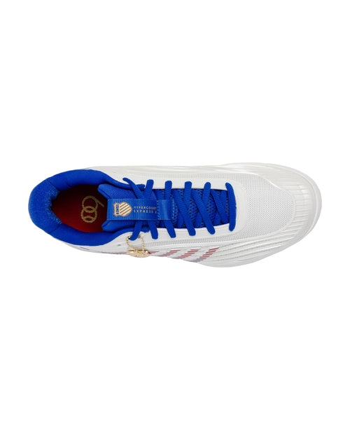 09629-104-M | HYPERCOURT EXPRESS 3 60TH | WIMBLEDON WHITE/DAZZLING BLUE/SILVER/MARS RED - K-Swiss EU - 8