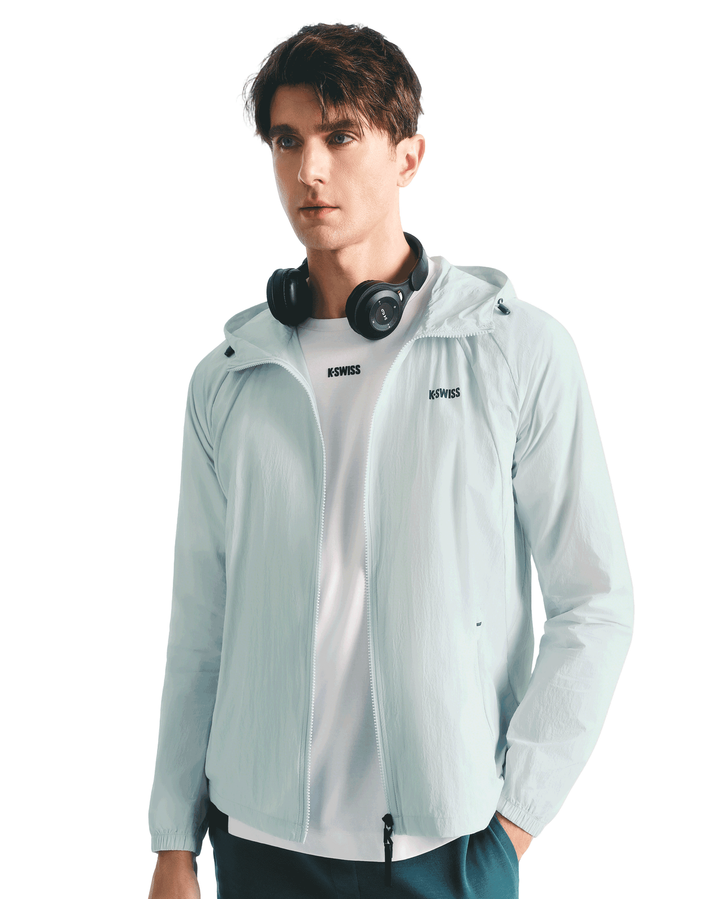 1011556-077 | HOODED JACKET 'TENNIS CLUB' | GREY