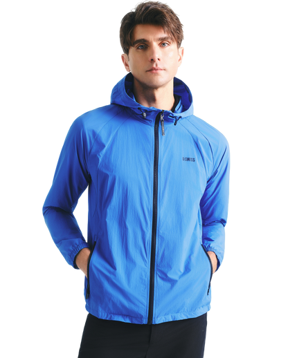 1011556-428 | HOODED JACKET 'TENNIS CLUB' | BLUE