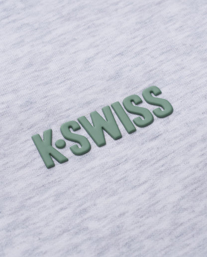 1713350-099 | K- SWISS X ANDREY RUBLEV UNISEX LOGO SWEATSHIRT | GREY