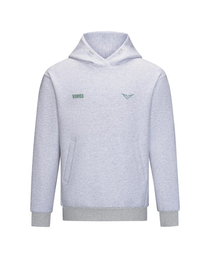 1713351-099 | K- SWISS X ANDREY RUBLEV UNISEX LOGO HOODIE | GREY