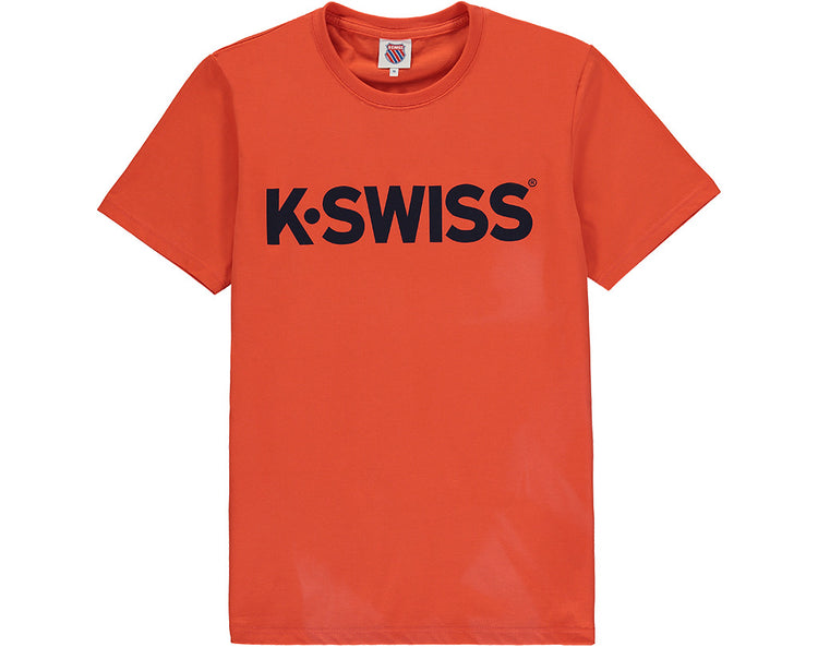 172123-827 | CLASSIC LOGO T-SHIRT | TANGERINE TANGO / NAVY