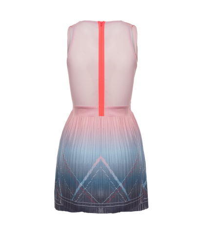 196046-466 | DEEP V PLEATED DRESS | SILVERLAKE BLUE