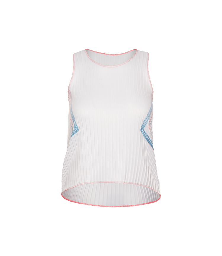 196048-100 | SCULPT PLEATED TANK | WHITE