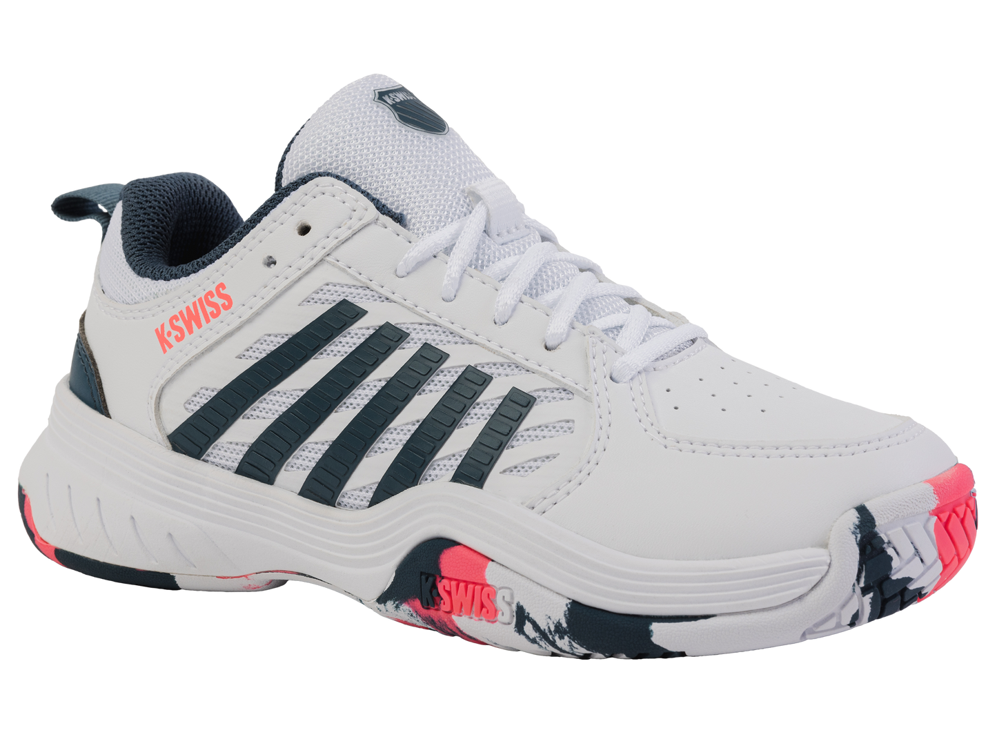 54428-129-M | COURT EXPRESS 2 | WHITE/STARGAZER/NEON BLAZE