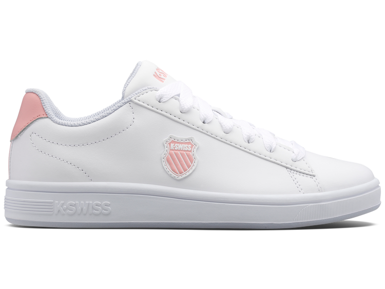96599-938-M | COURT SHIELD | WHITE/PINK QUARTZ/XENON BLUE