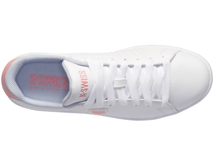 96599-938-M | COURT SHIELD | WHITE/PINK QUARTZ/XENON BLUE
