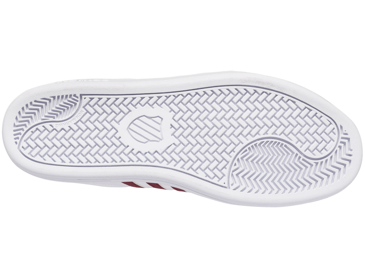 97011-116-M | COURT TIEBREAK | WHITE/BURGUNDY/PEACHY KEEN