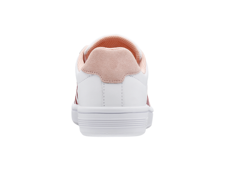 97011-116-M | COURT TIEBREAK | WHITE/BURGUNDY/PEACHY KEEN