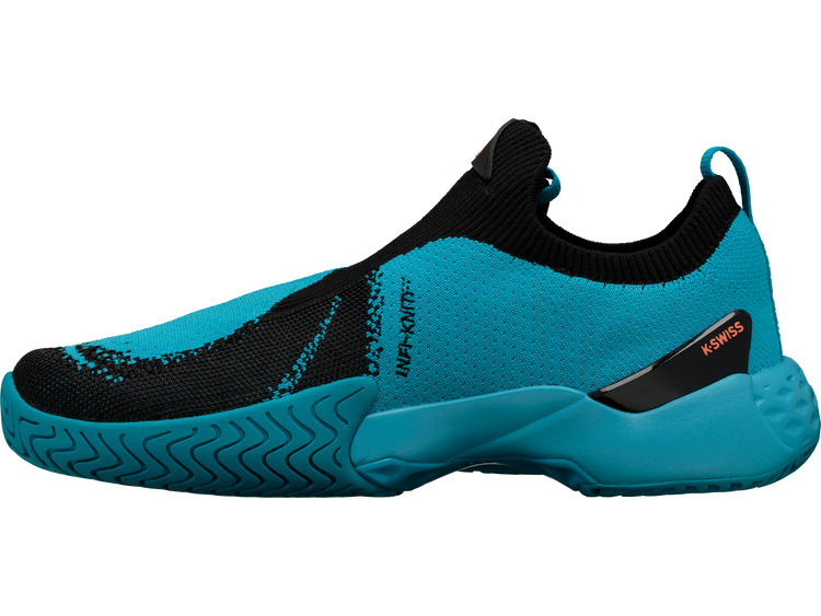 06137 476 M MENS AERO KNIT ALGIERS BLUE BLACK SOFT NEON ORANGE